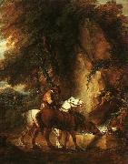 Wooded Landscape with Mounted Drover Thomas Gainsborough